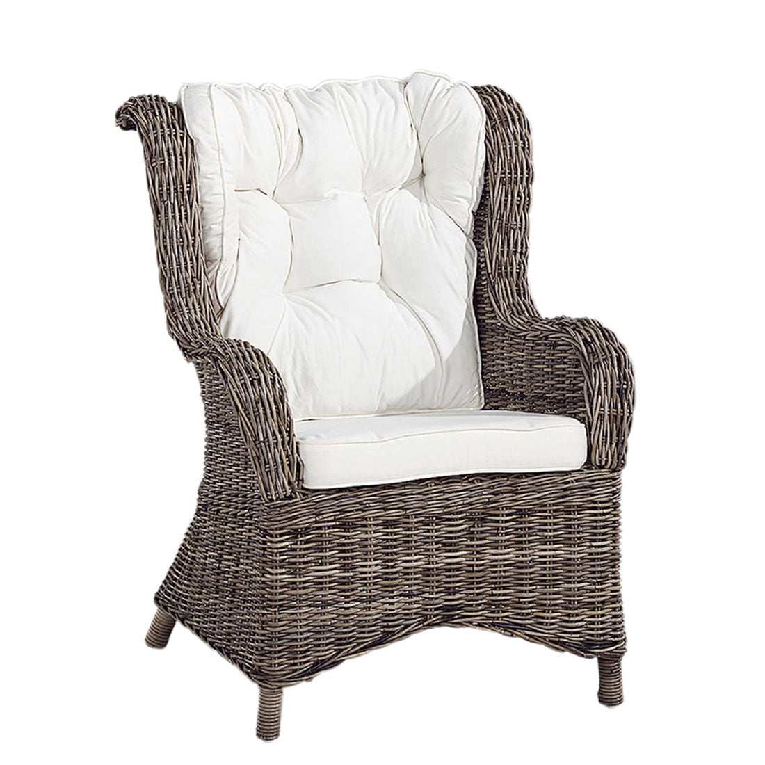 WINGCHAIR korgstol, Kubu Slim Grey, inkl dyna