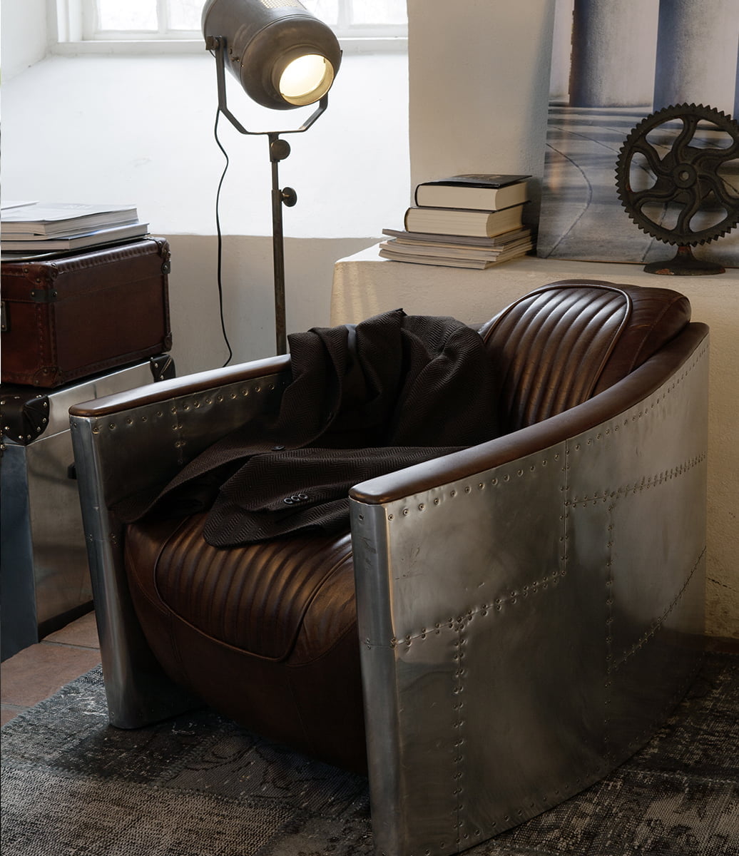 TOMCAT AVIATOR skinnfåtölj