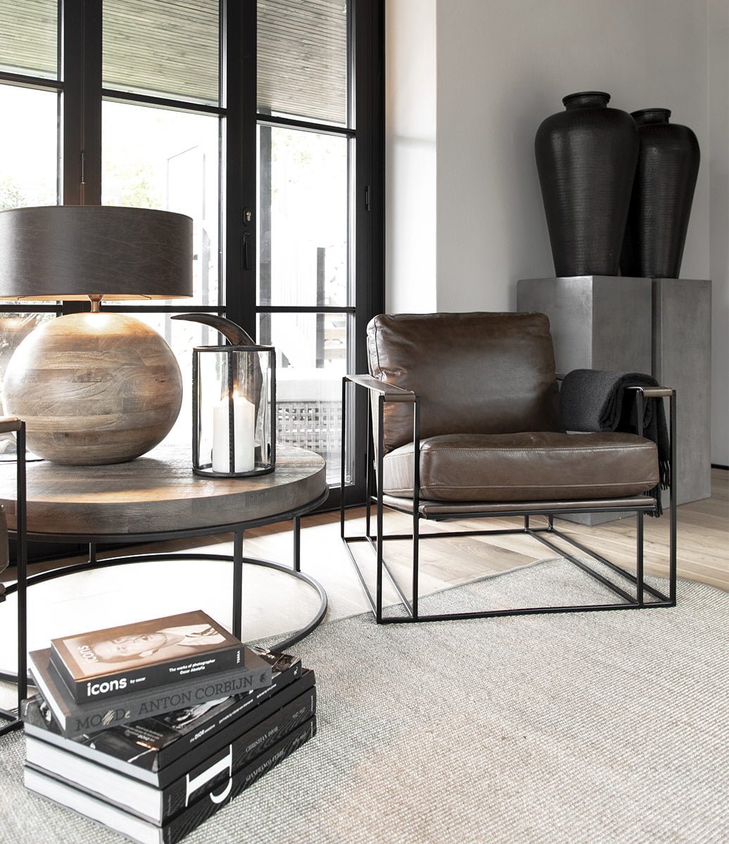 BELLAGIO skinnfåtölj