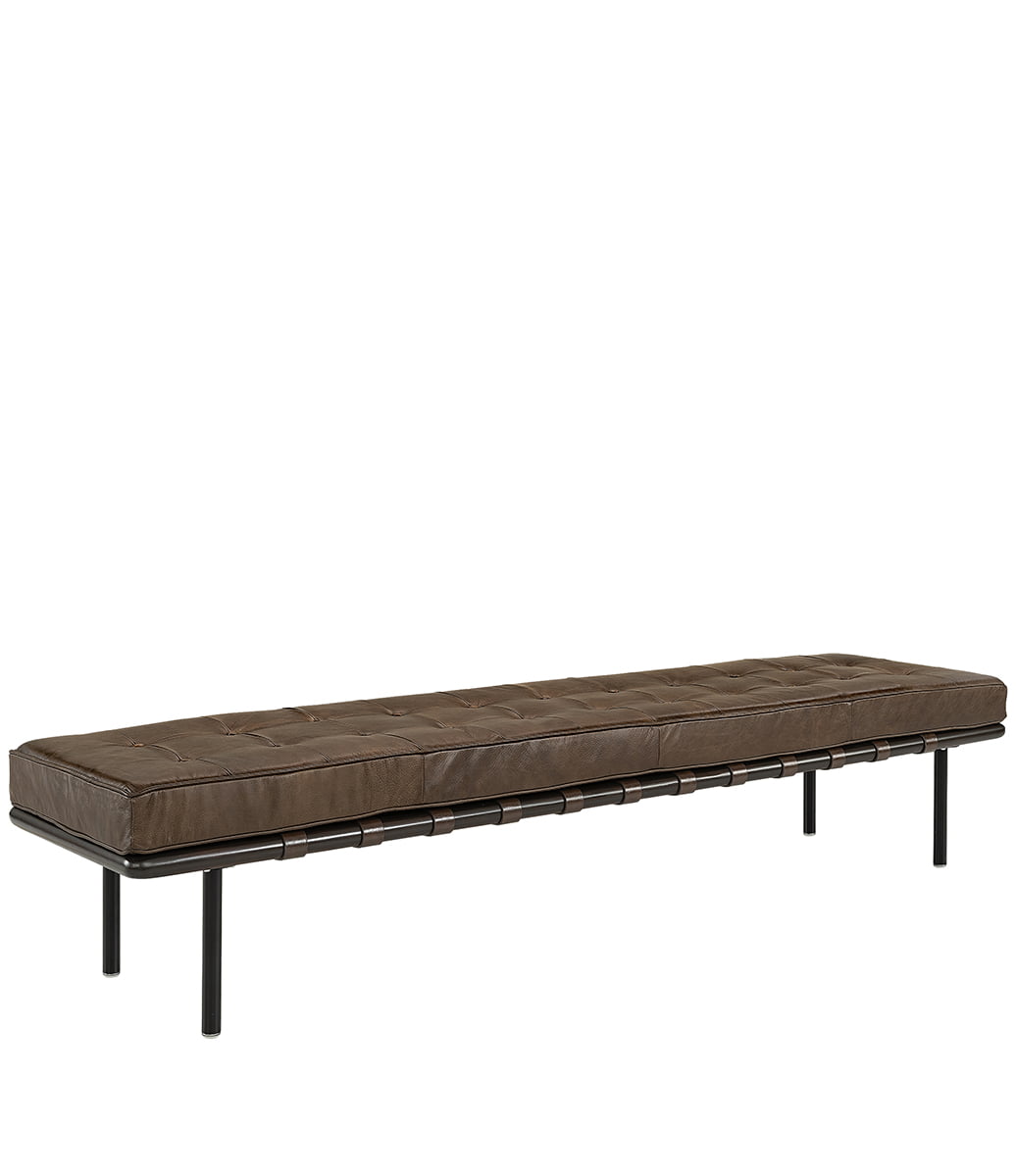 PRINCETOWN bänk i läder - 198 cm