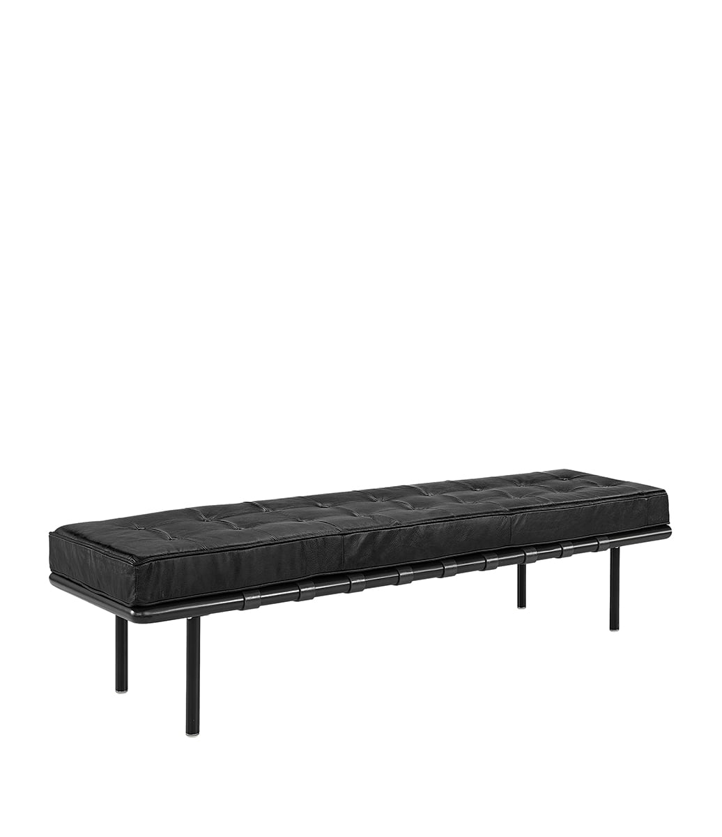 PRINCETOWN bänk i läder - 198 cm