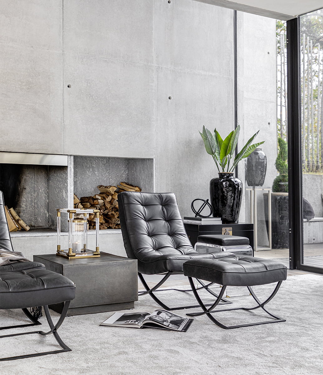 BRODY fotpall i skinn