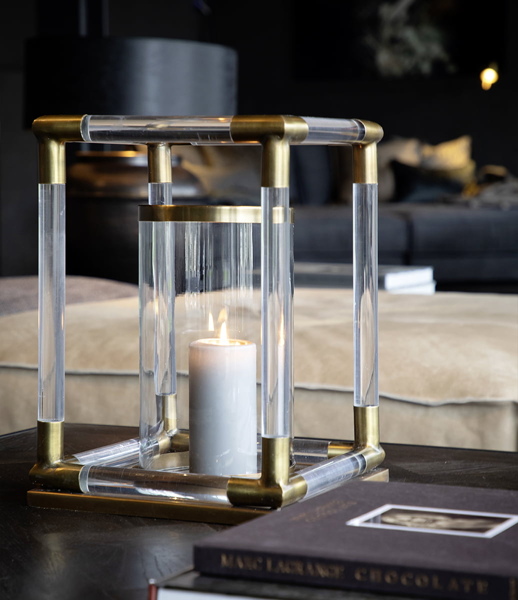 BALTIMORE lykta i metall och plexi - Large