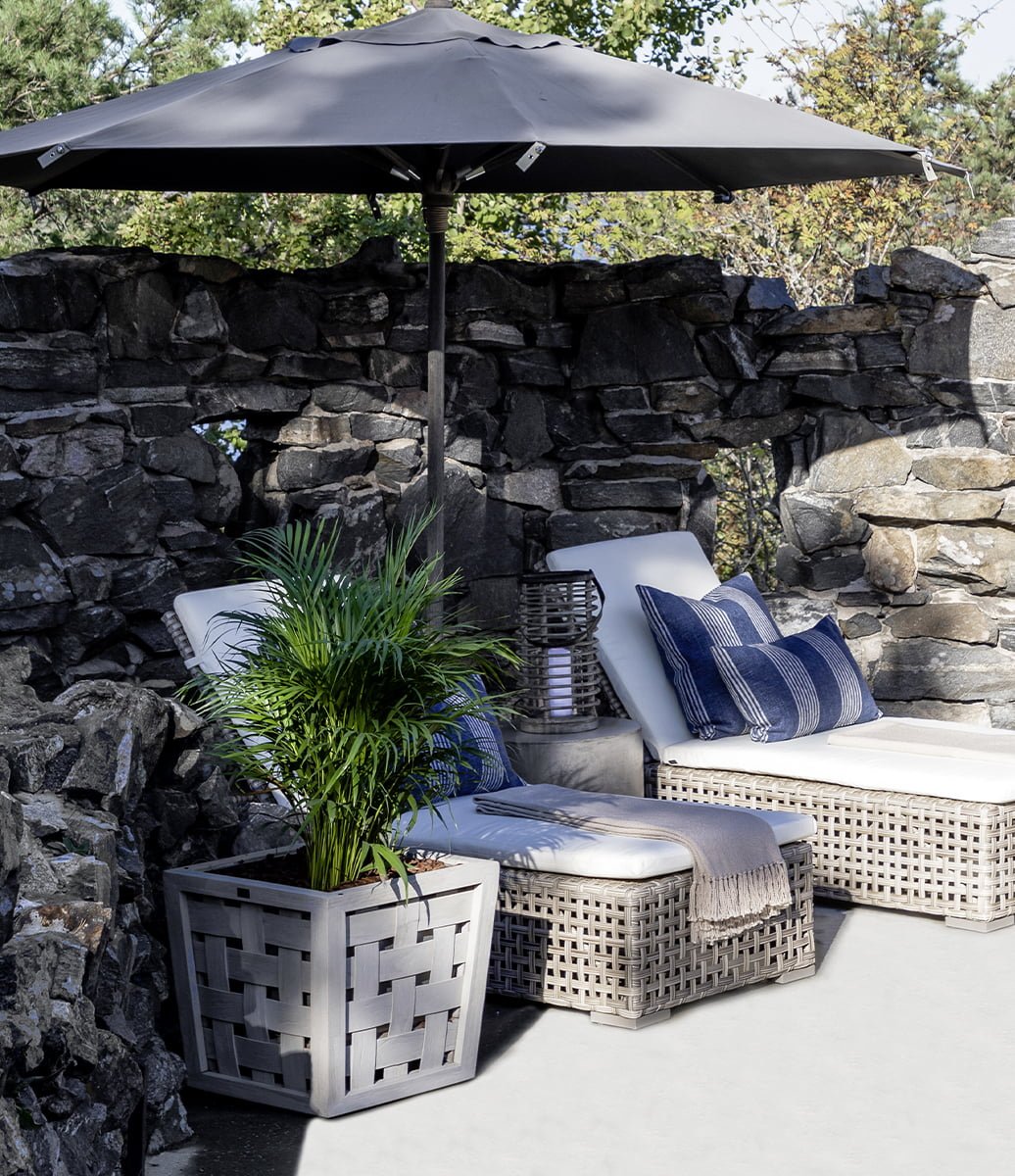 TEAK PLANT kruka - Charcoal teak