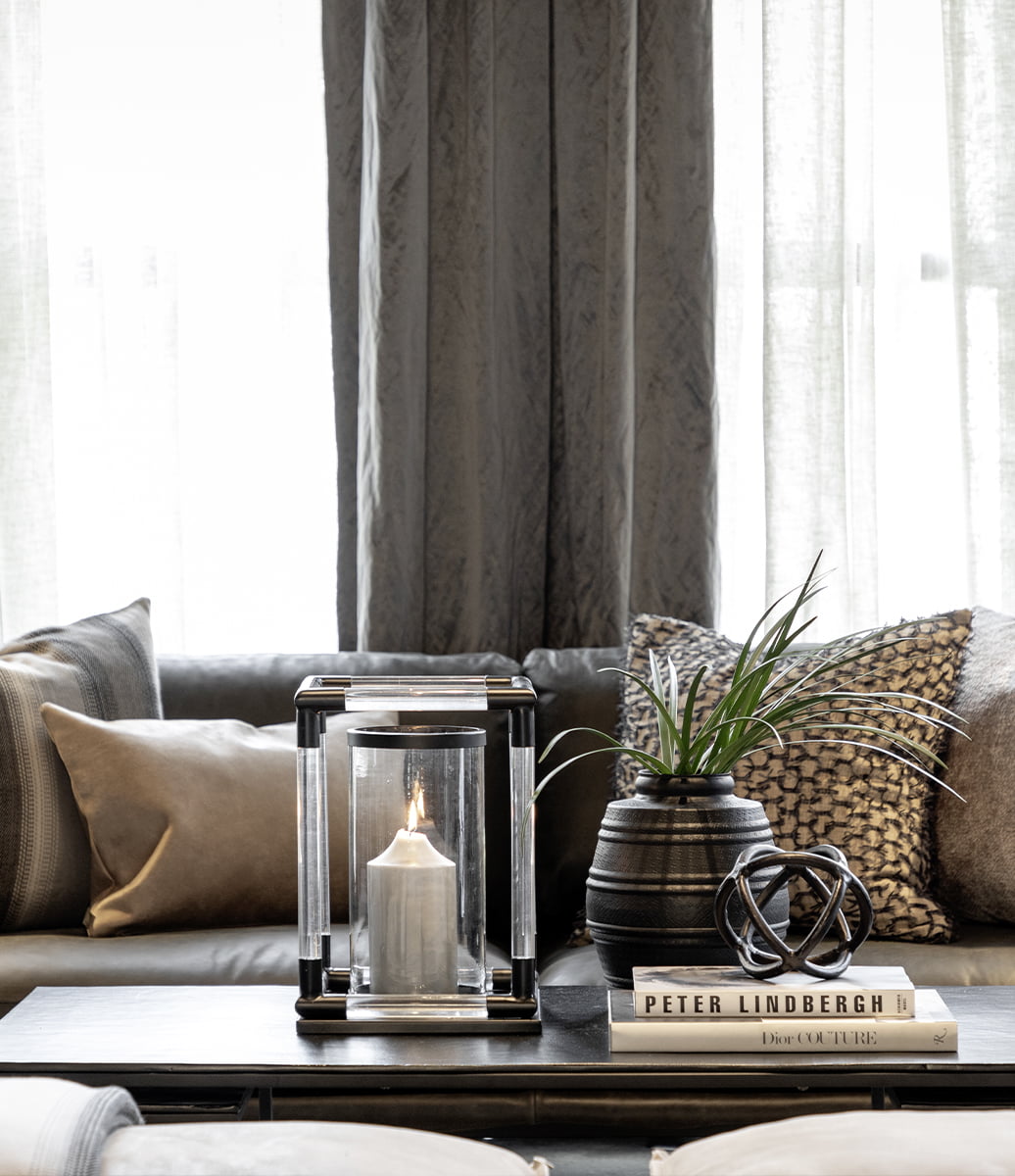 BALTIMORE lykta i metall och plexi - Large