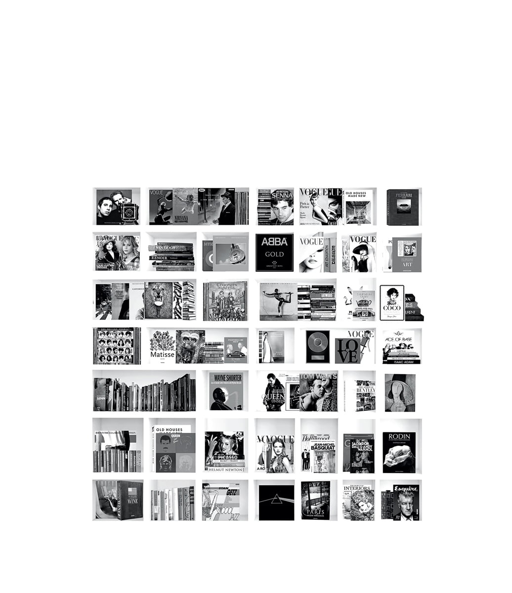 BOOK CASE MUSIC WHITE fototavla - 120x120, Plexiglas