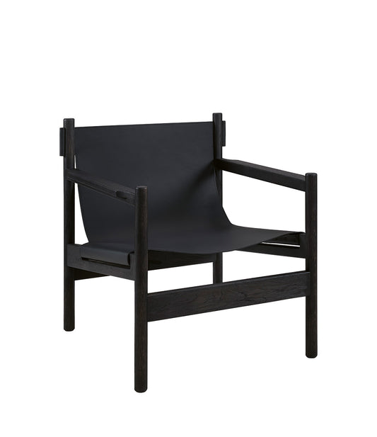 JORDAN skinnfåtölj Svart