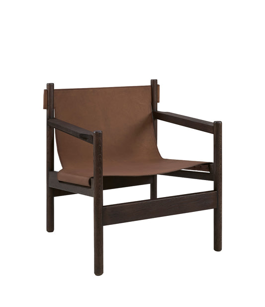 JORDAN skinnfåtölj Brun