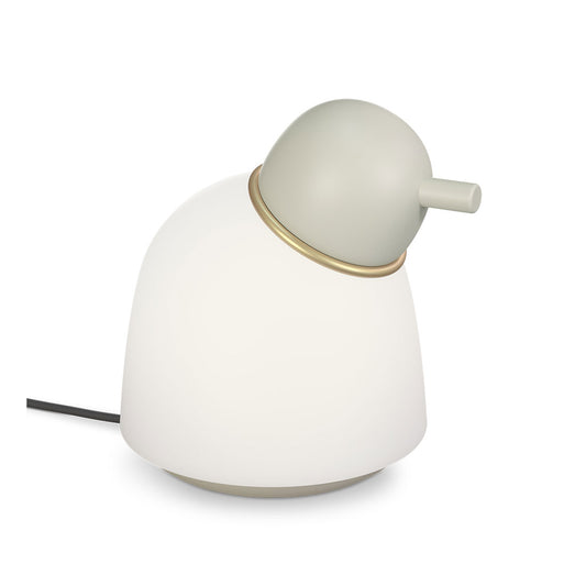 Bordslampa Bird höjd 21,5cm sand/mässing opal