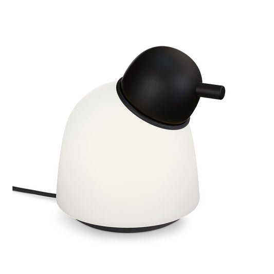 Bordslampa Bird höjd 21,5cm svartstruktur/opal