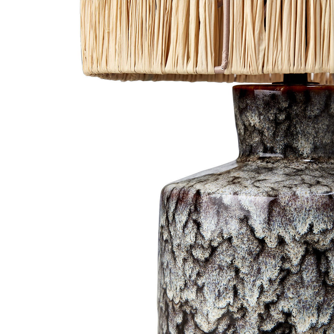 LAVA Bordslampa, Mörkbrun/flerfärgad